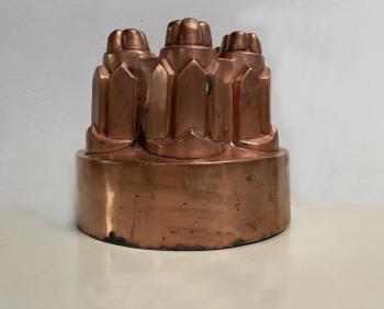 Image of Antique French copper jelly mold