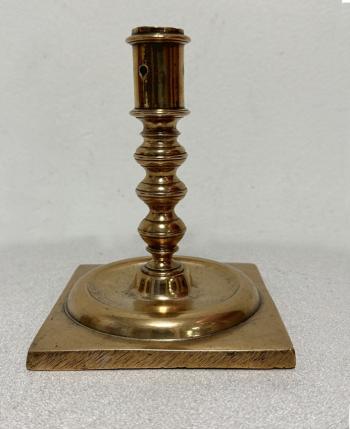 Image of Dutch or English brass candlestick c1700