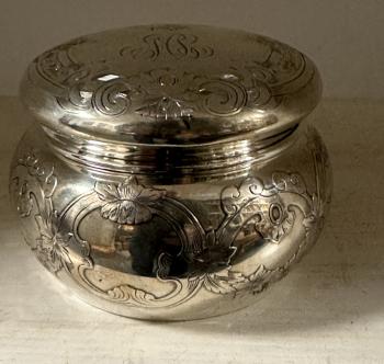 Image of Shreve sterling silver vanity jar c1900
