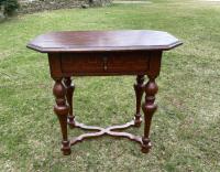 Italian Renaissance style stand in mahogany and fruitwood