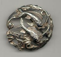 Guilermo Peruzzi Pisces sterling silver brooch