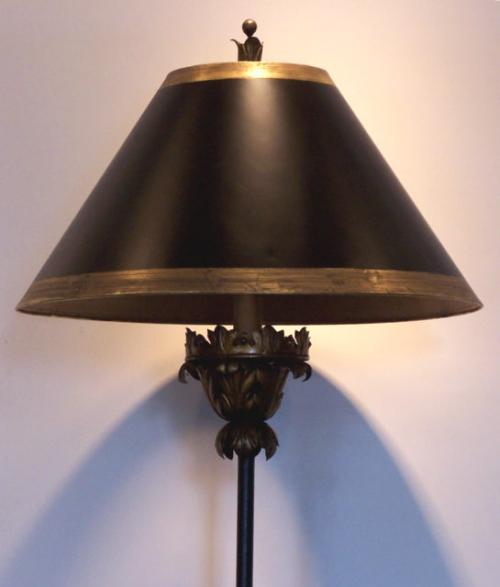 Gothic Floor Lamp With Heavy Wrought Iron Base