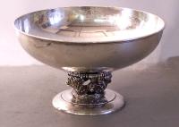 Lg sterling silver footed bowl with lions