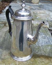 Georgian silver coffee pot Edward Feline London c 1743