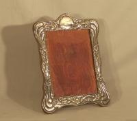 Vintage sterling silver photograph frame on stand c1900