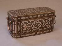 18thc Islamic brass and silver storage box
