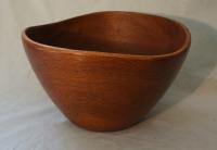 Vintage Mid Century Danish Modern wooden bowl c1960