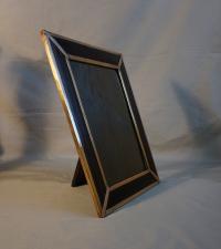 Art Nouveau bronze and rosewood standing photo frame c1890