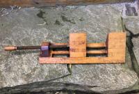 Antique birdseye maple wood clamp c1880