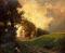 An October Sunset by Frank Bicknell NA entry Old Lyme Impressionist Artist