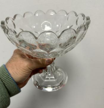 Image of American blown glass compote c1850