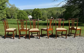 Image of Nathan Margolis mahogany dining chairs c1940
