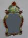 Vintage Italian Rococo hand painted wall mirror