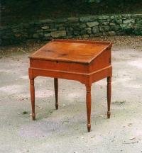 Early American pine lift top paymasters desk