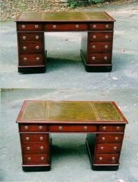 Antique English furniture flat top desk