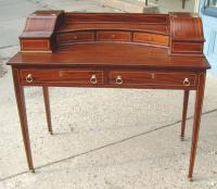 Antique English mahogany Carlton flat top desk