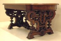 Victorian Renaissance Revival Library table writing desk c1870