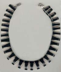 Taxco Mexican 950 silver enamel necklace stamped TM 181 950