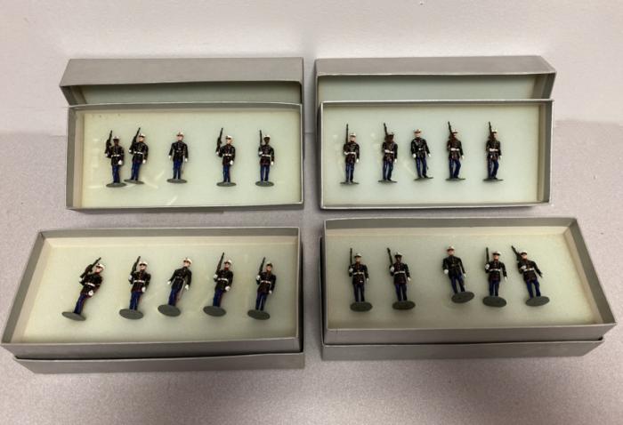 Four boxed sets of American Marine Corps soldiers