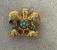 19thc 18k gold brooch fob set with turquoise