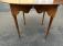 D R Dimes tiger maple table with two leaves