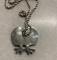 Handmade sterling silver owl pendant