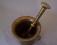 English 19thc bell metal brass apothecary mortar and pestle
