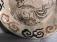 Japanese 18thc Oribe ware pottery dish by Kozan