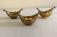 Three bronze painted 18th to 19thc salt boats