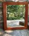 Solid oak mission style wall mirror