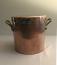 Vintage large hand hammered copper covered soup pot made in France