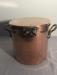 Vintage large hand hammered copper covered soup pot made in France