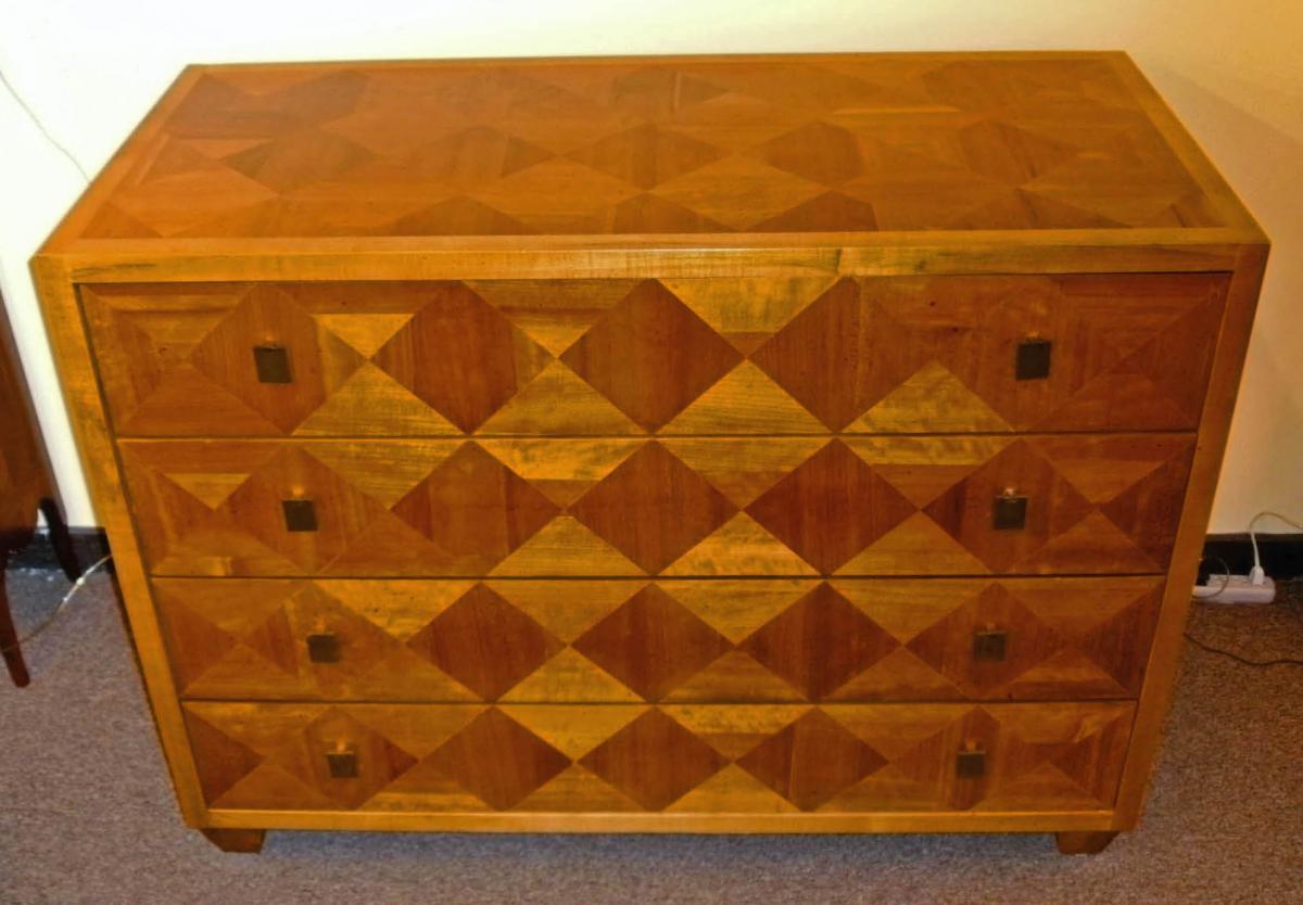 Mid 20th Century Parquetry Chest Of Drawers