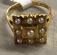22K yellow gold ring with pearls c1900