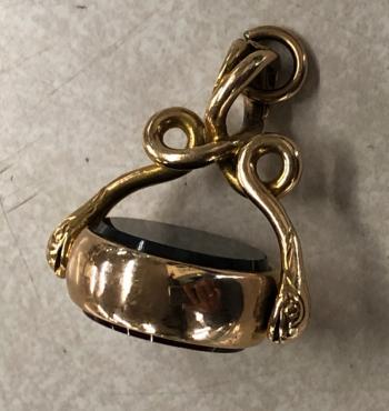 Image of 15k rose gold watch fob c1880