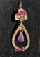 14k Ruby and diamond earrings
