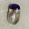 Vintage amethyst silver ring  c1930