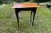 J L Treharn tiger maple table with black base