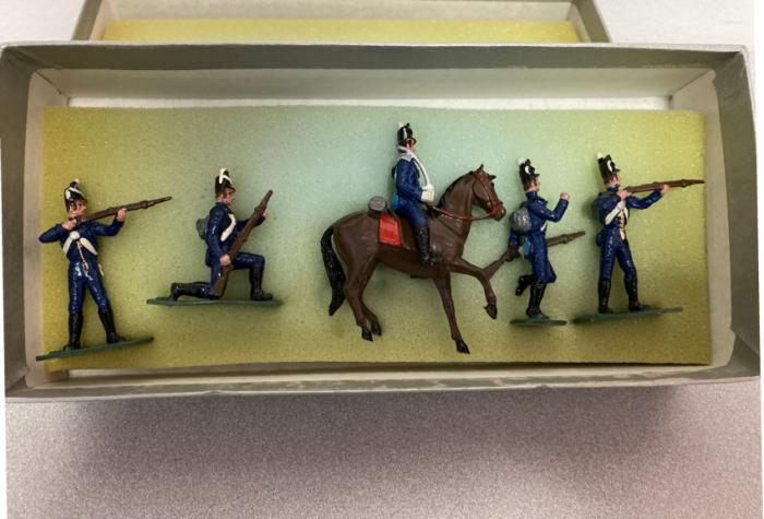 Vintage set of 5 American painted lead soldiers for War of 1812