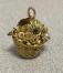 18k gold flower basket charm