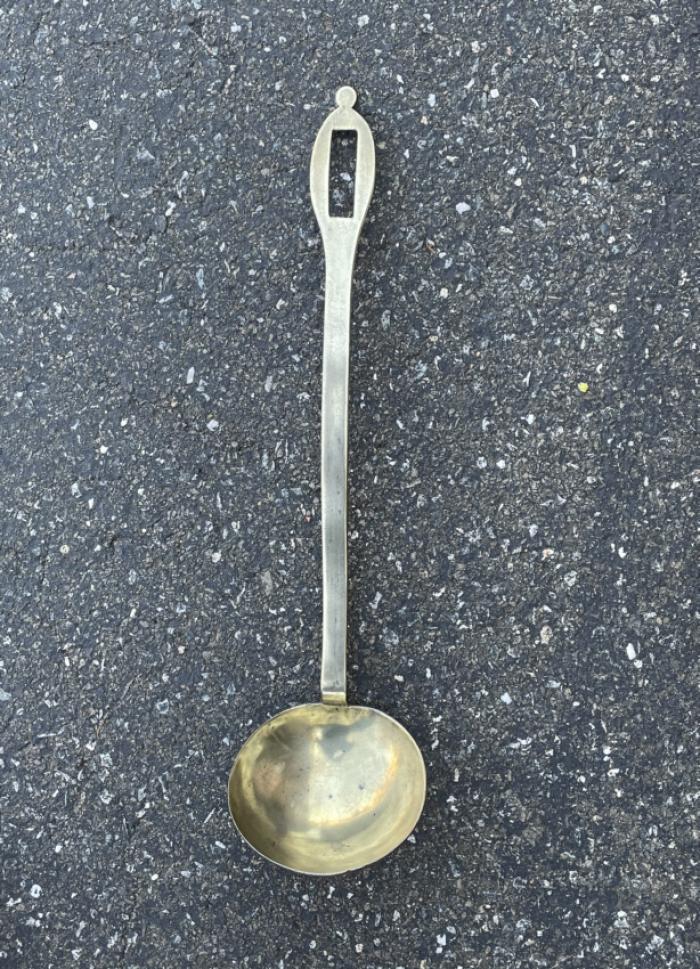 18th century English brass ladle 17 inches