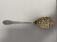 Sheffield silver serving spoon with gold vermeil
