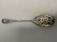 Sheffield silver serving spoon with gold vermeil