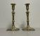True pair of early English brass candlesticks c 1760-1780