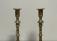 True pair of early English brass candlesticks c 1760-1780