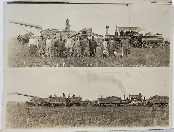Double photo of J H Brown and Sons Kingstown Kansas 1915