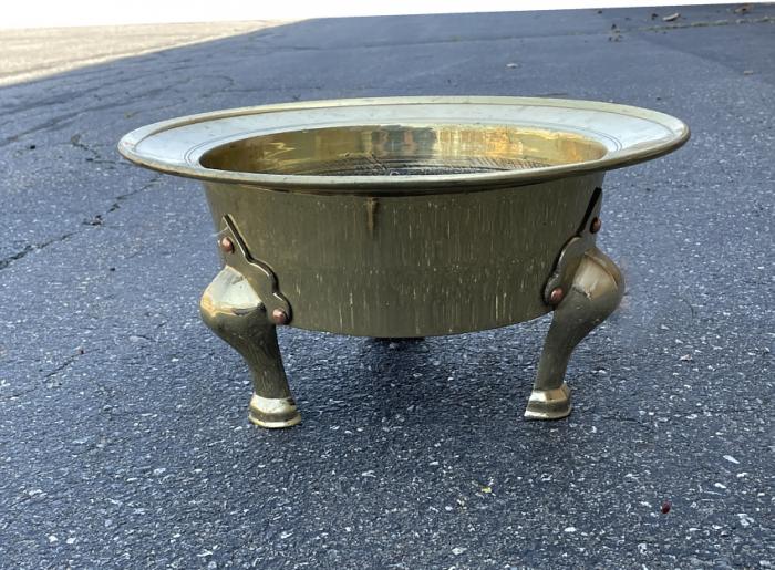 Antique Chinese brass brazier