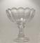 Large American blown clear glass footed compote c1840