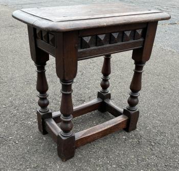 Image of Antique 19thc English oak joint stool