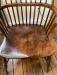 Antique English elm armchairs with plank seats c1850